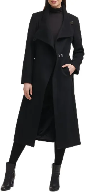 Kenneth Cole Women's Wool-Blend Belted Maxi Coat