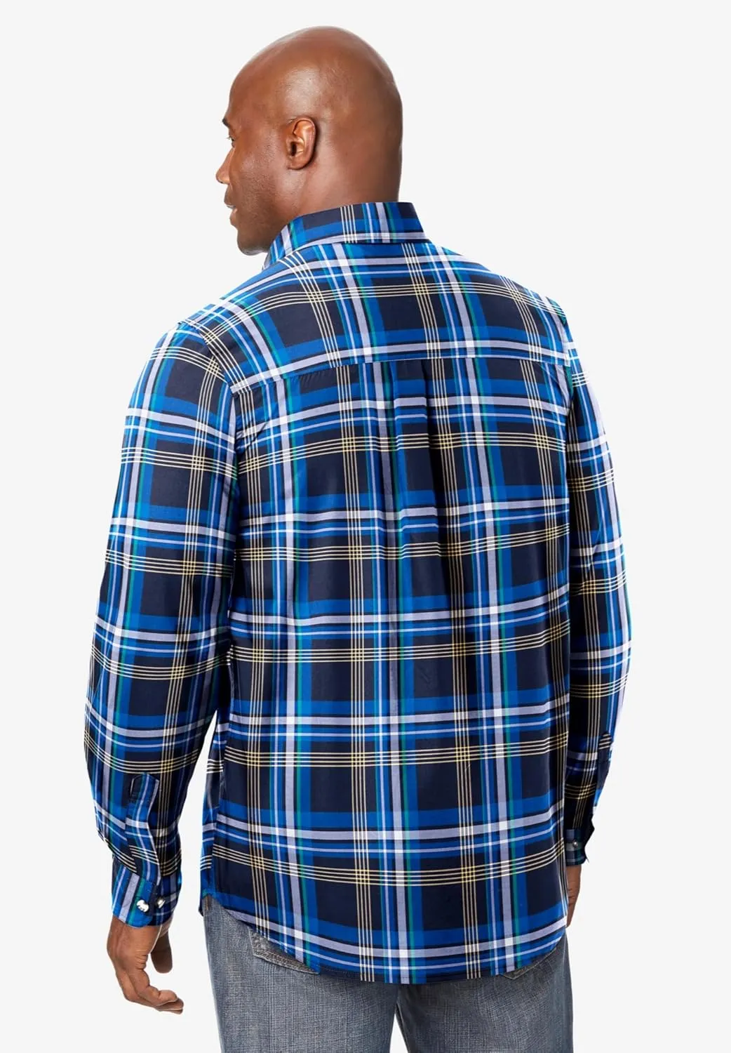 KingSize Men's Big & Tall Long Sleeve Wrinkle Free Sport Shirt