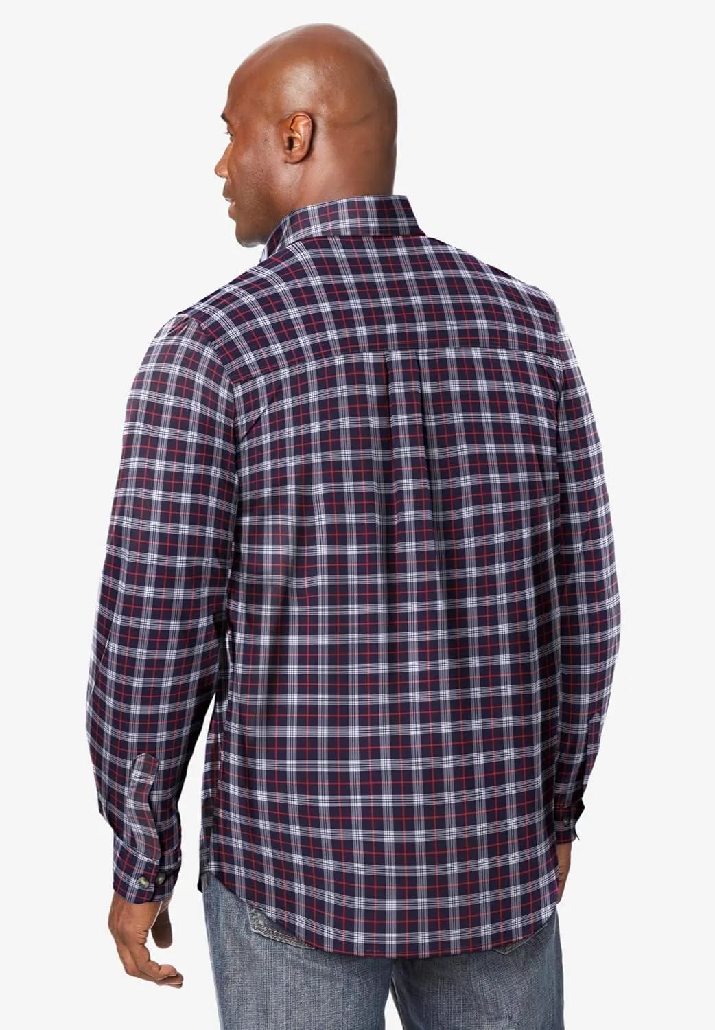 KingSize Men's Big & Tall Long Sleeve Wrinkle Free Sport Shirt