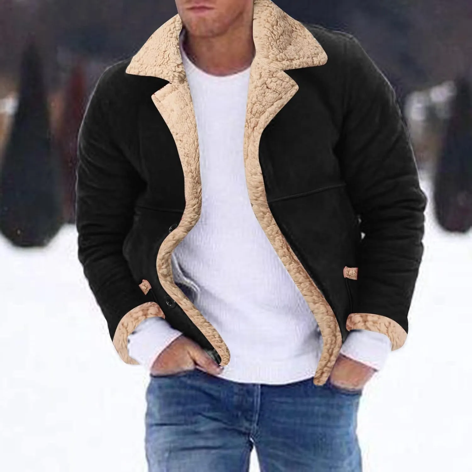 LCMTWX Mens Puffer Jackets Jacket Stand Collar Knitted Splice Sweater Coat Casual Cardigan Men's Winter Thickened Warm