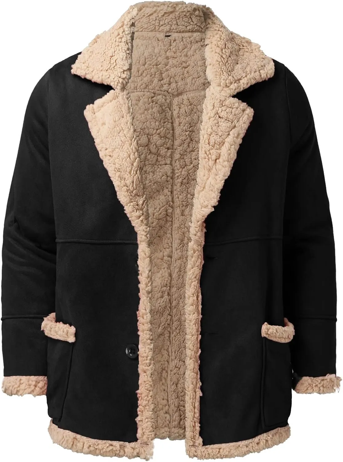 LCMTWX Mens Puffer Jackets Jacket Stand Collar Knitted Splice Sweater Coat Casual Cardigan Men's Winter Thickened Warm