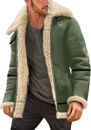 LCMTWX Men's Thick Thermal Winter Jacket Stand Collar Knitted Splice Sweater Coat Casual Cardigan Stylish Outwear Mens
