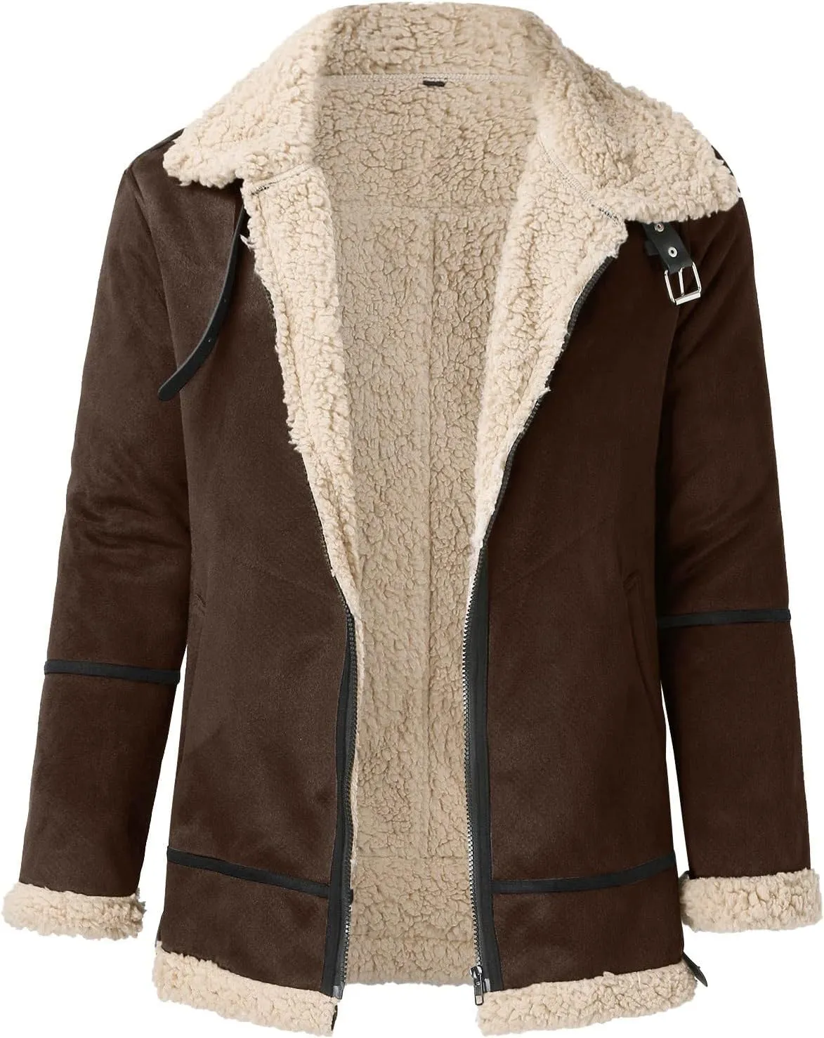 LCMTWX Winter Coats for Men Jacket Coat Leisure Plus Size Hat Zip Pocket Cotton-Padded Warm Soft Hooded Jacket Coat Men's