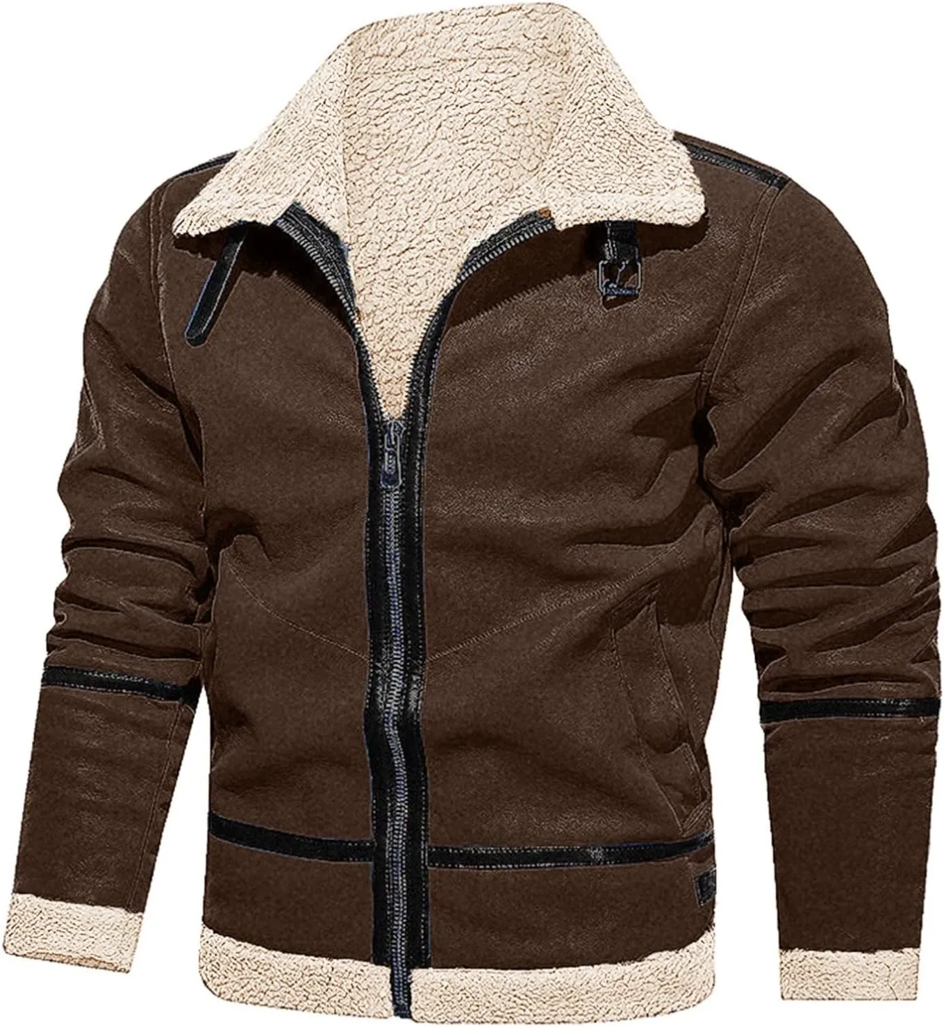 LCMTWX Winter Coats for Men Jacket Coat Leisure Plus Size Hat Zip Pocket Cotton-Padded Warm Soft Hooded Jacket Coat Men's