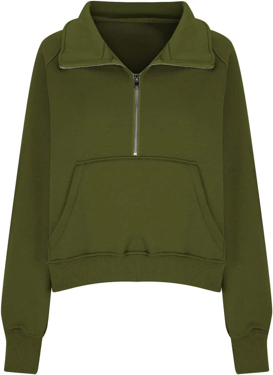 lcziwo Half Zip Sweatshirts Women Oversized Fleece Cropped Pullover Quarter Zipper Fall Outfits 2024 Winter Clothes