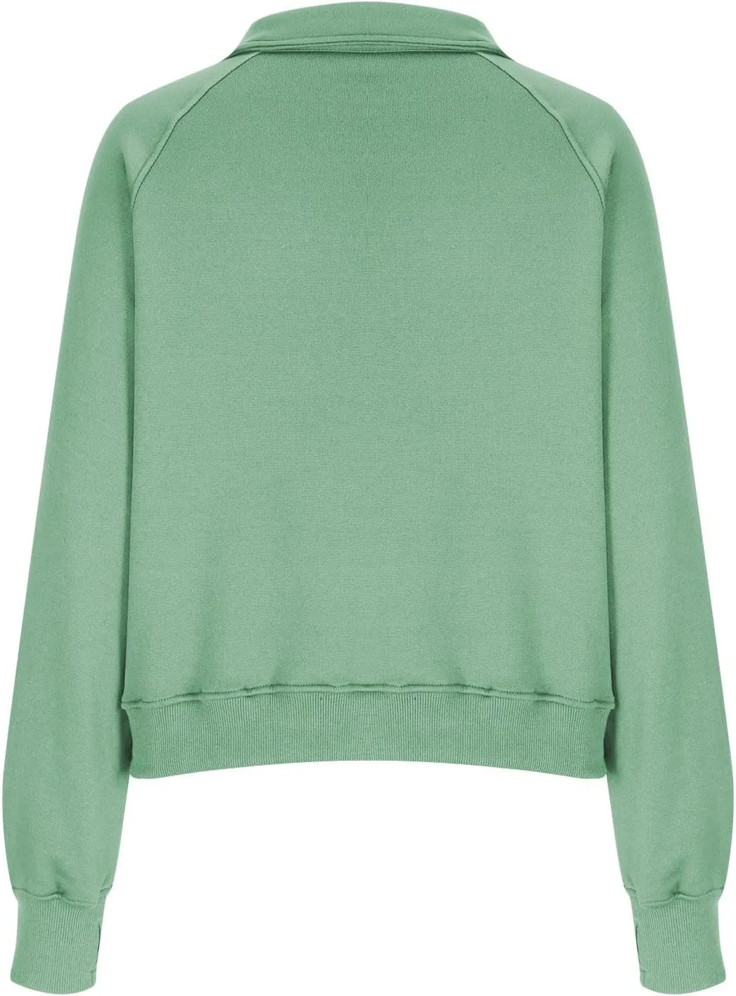 lcziwo Womens Oversized Cropped Sweatshirts Half Zip Lapel Fleece Pullover Quarter Zipper Long Sleeve Tops with Pocket