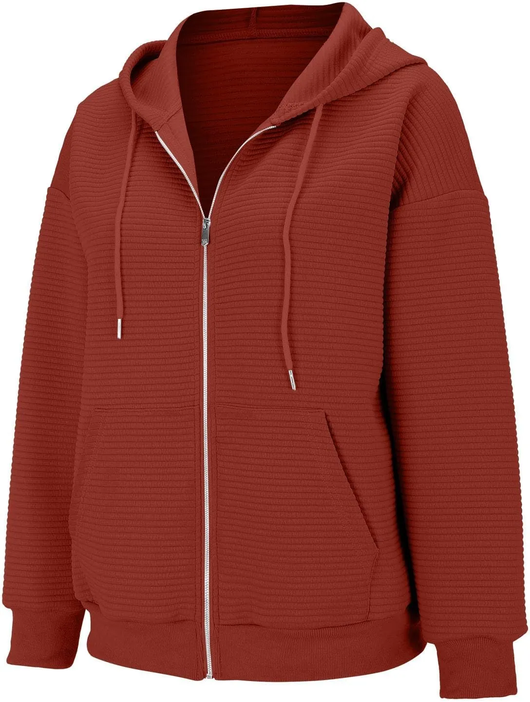Lightweight Hoodies Tops Women Casual Jackets Zip Up Long Sleeve Sweatshirts with Pockets Fall Breathable Pullover