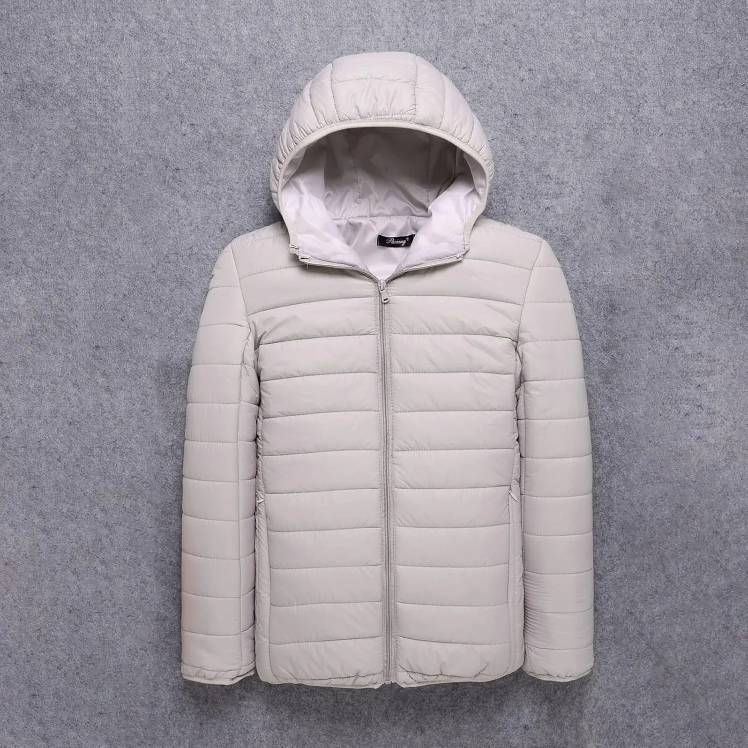 Lightweight Puffer Jacket Men with Hood Packable Down Jacket Zip up Padded Coat Quilted Insulated Jacket Winter Coat