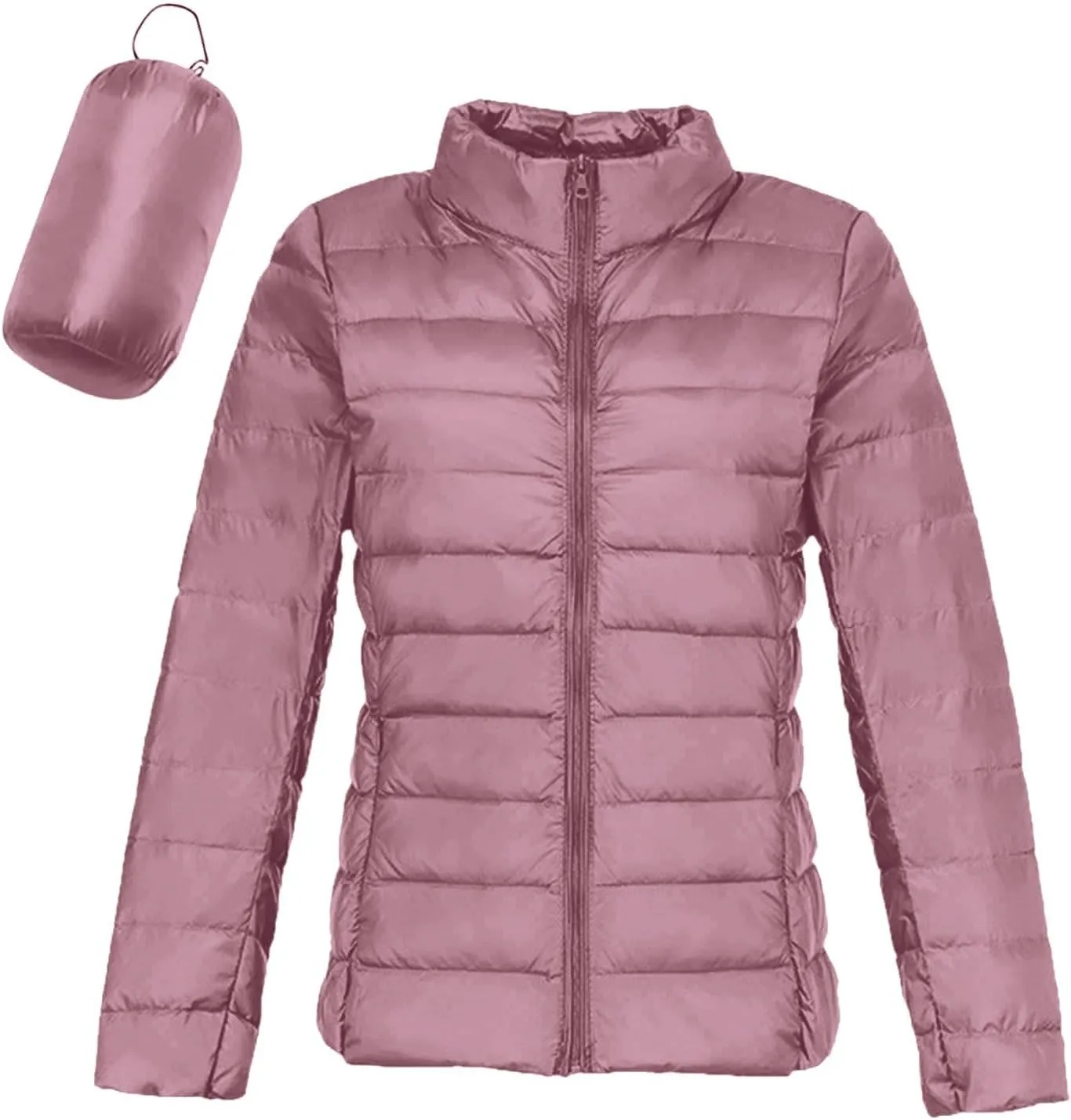 Lightweight Puffer Jacket Women Packable Down Puffy Coat with Hood Zip Warm Bubble Jackets Short 2024 Fall Winter