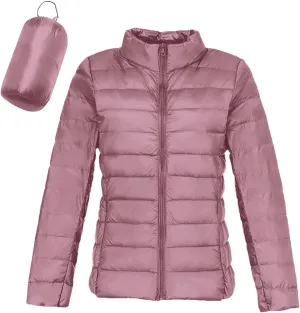 Lightweight Puffer Jacket Women Packable Down Puffy Coat with Hood Zip Warm Bubble Jackets Short 2024 Fall Winter
