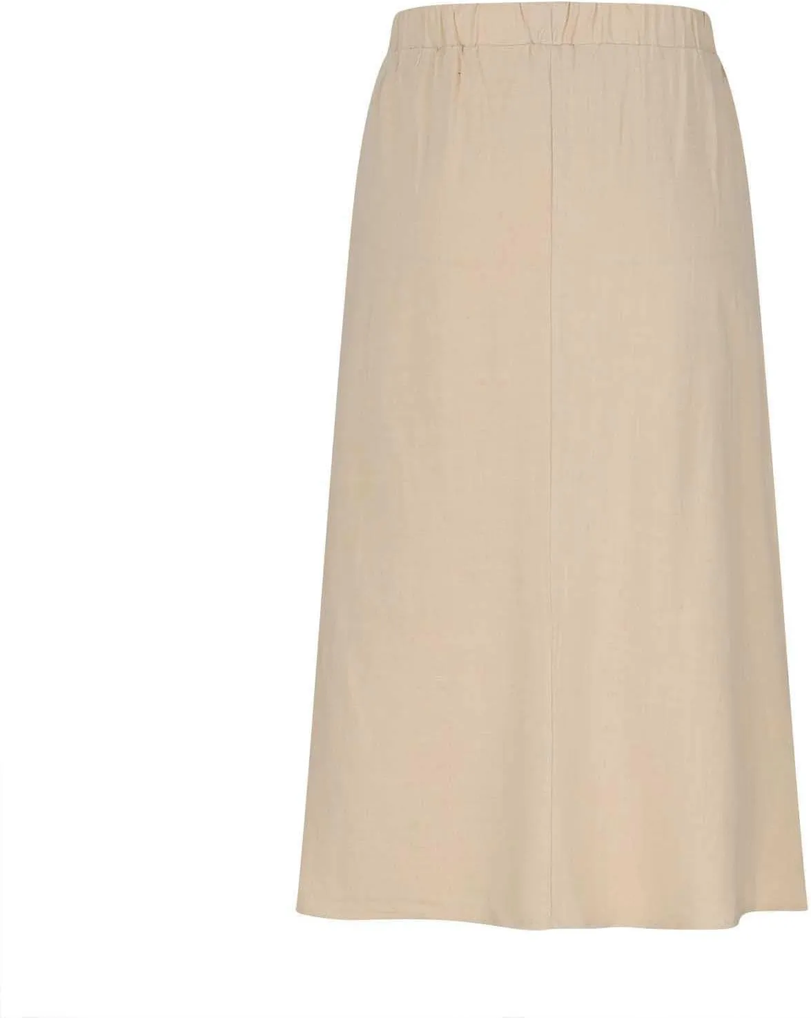 Lmdudan 2025 Summer Skirt Women High Waisted Ruffle Casual Long Flowy A Line Skirts Solid Beach Mini Skirts with Pockets