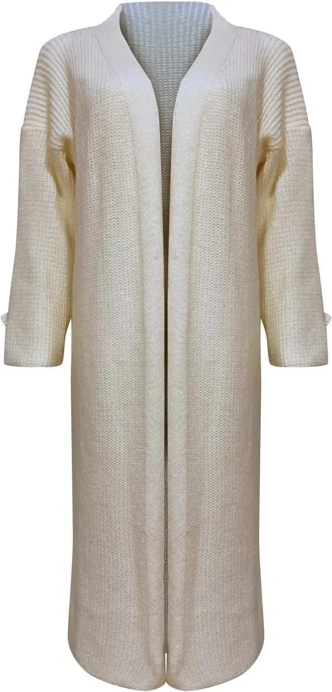 Long Sweaters for Women Cardigan Open Front Long Sleeve Plus Size Chunky Knit Duster Cardigans Winter Coats