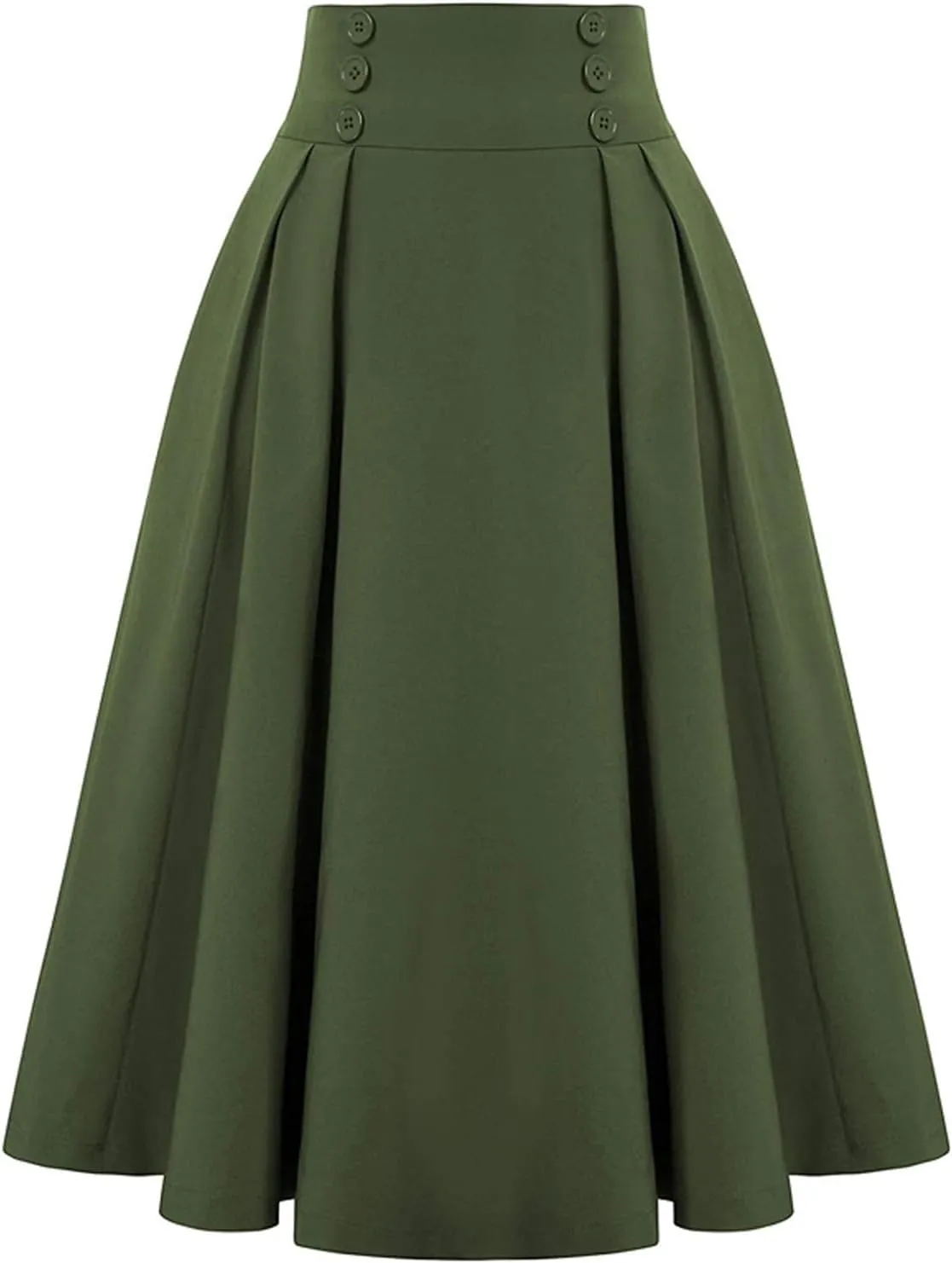 Maxi Skirt Womens Summer Fall High Elastic Waist Pleated Dresses Casual Flared Midi A Line Lady Skirt for Women Trendy