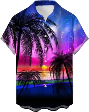 Men Hawaiian Shirts Button Down Tropical Holiday Beach Shirts Tropical Shirts for Men Custom Hawaiian Shirt for Men