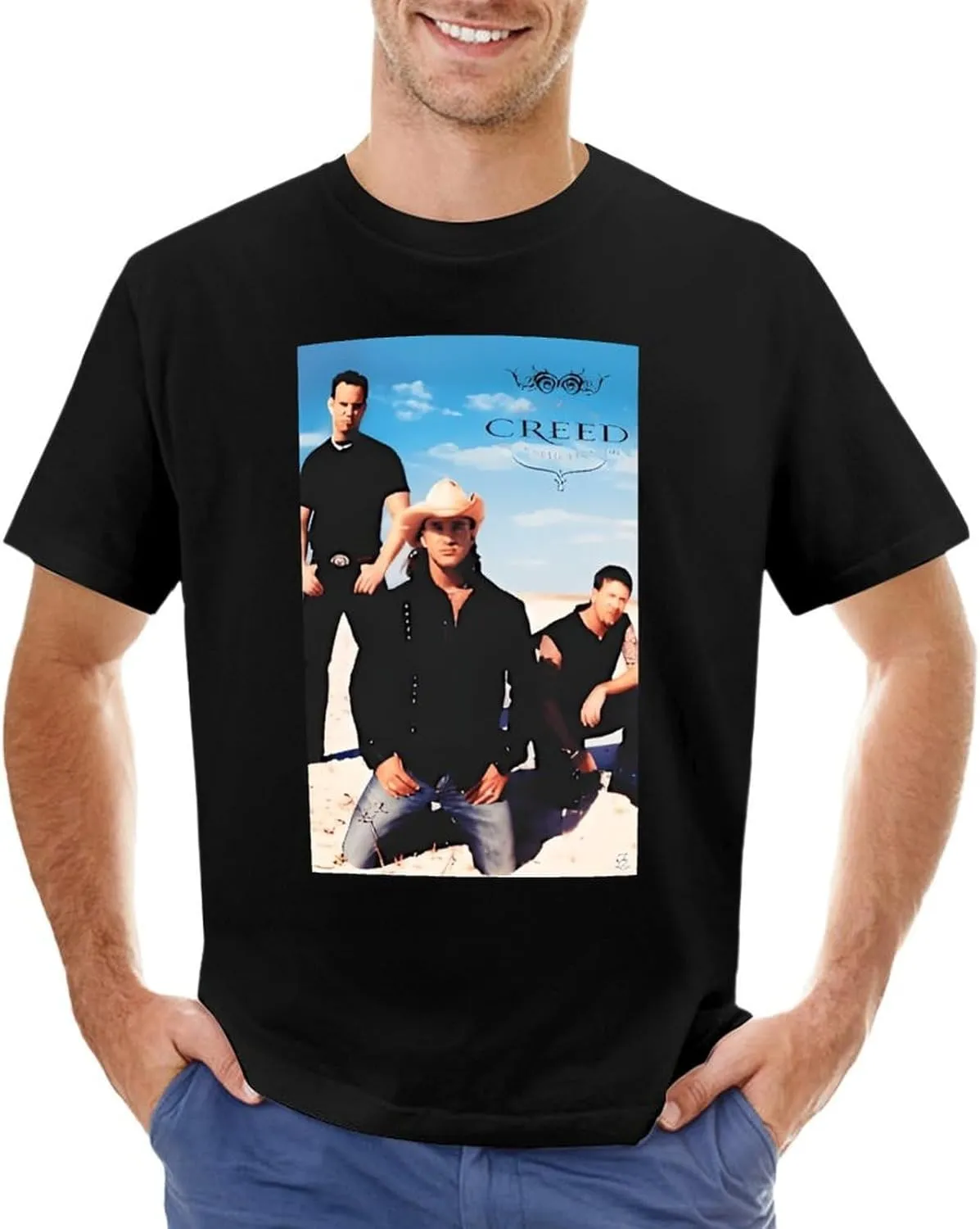 Men's Breathable Cotton T-Shirts Comfortable Cool Casual Crew Neck Shirts