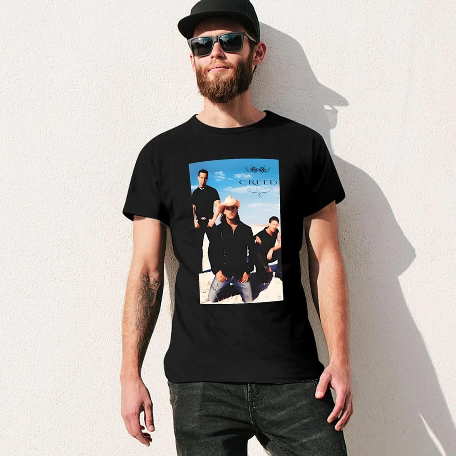Men's Breathable Cotton T-Shirts Comfortable Cool Casual Crew Neck Shirts