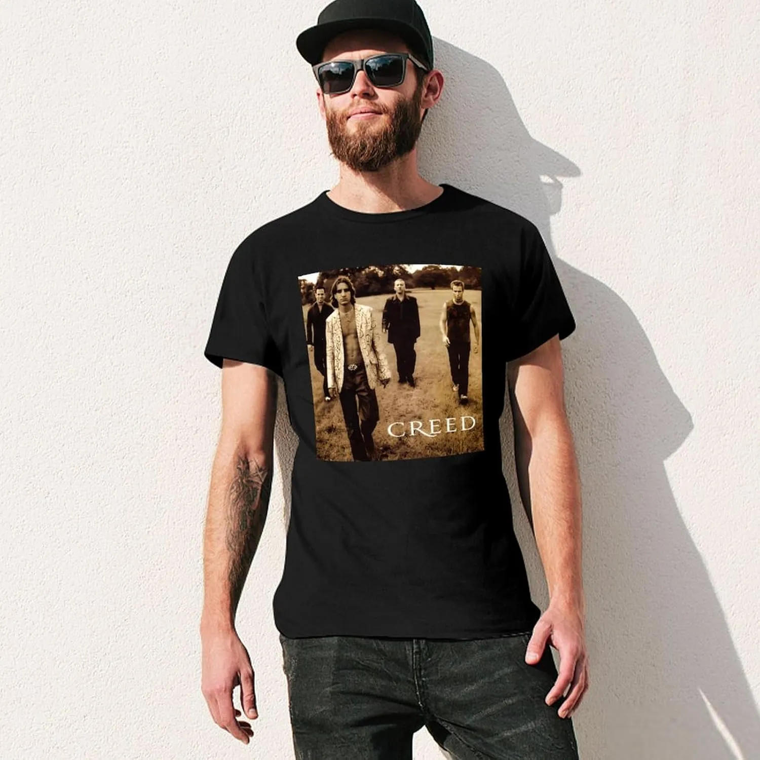 Men's Breathable Cotton T-Shirts Comfortable Cool Casual Crew Neck Shirts