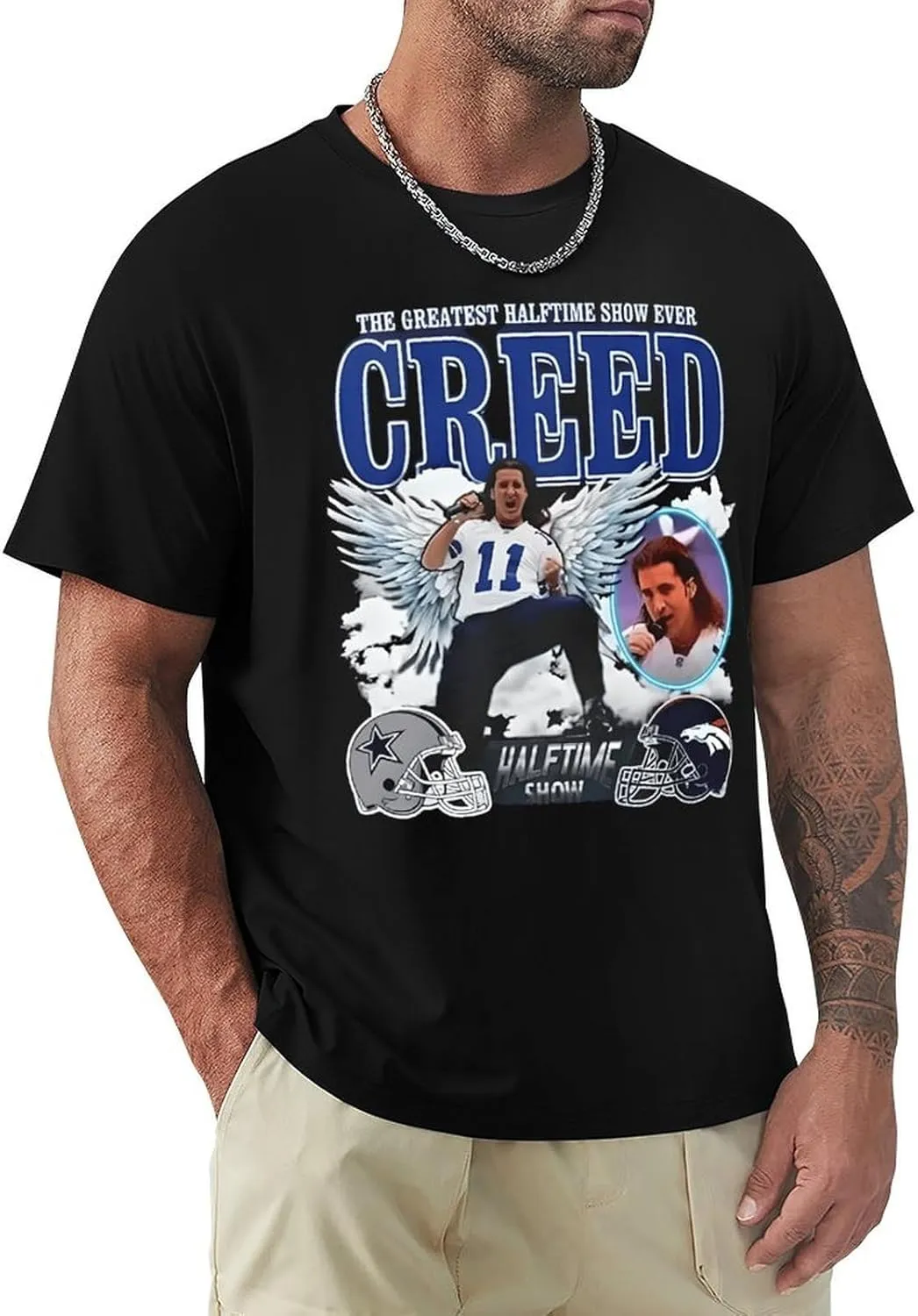 Men's Breathable Cotton T-Shirts Comfortable Cool Casual Crew Neck Shirts