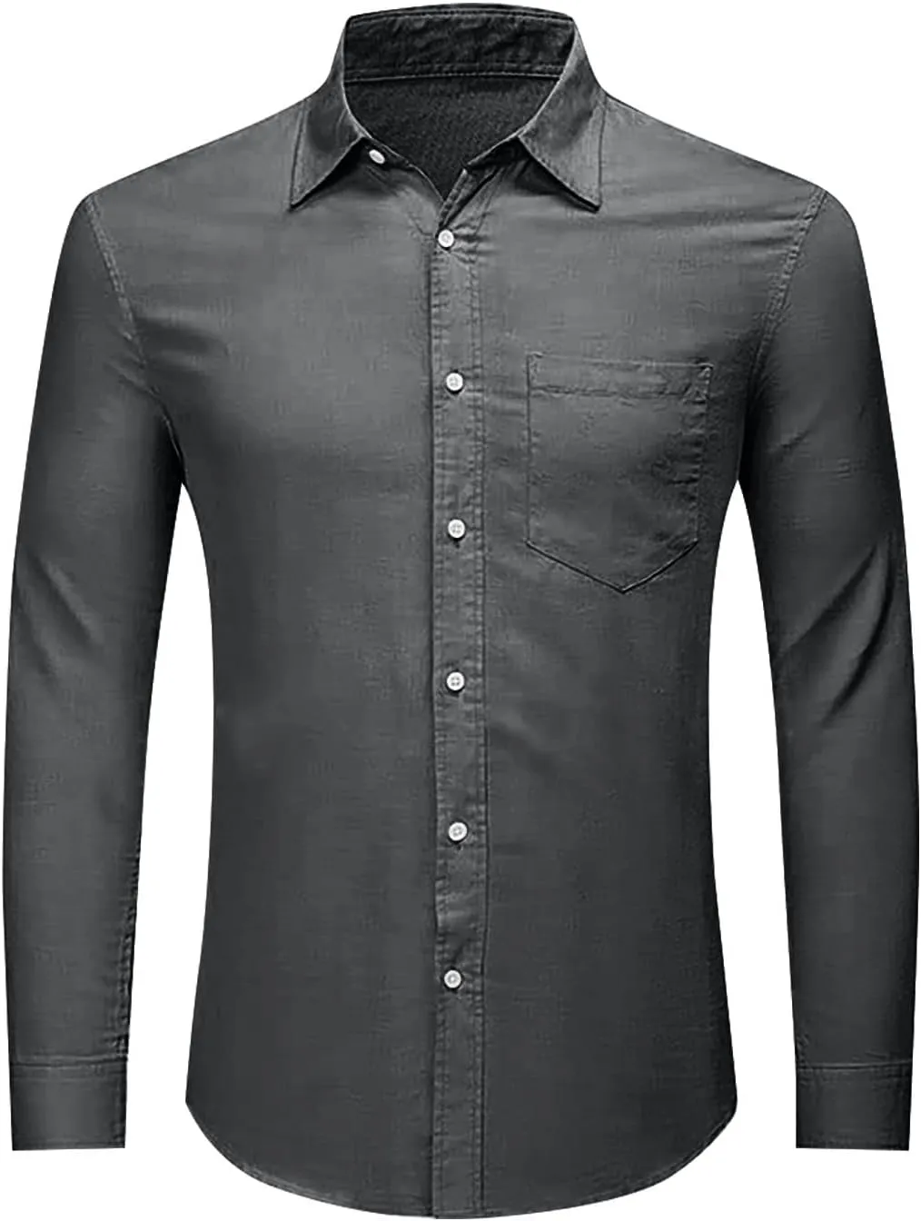 Mens Button Down Long Sleeve Shirts Summer Roll up Sleeves Party Hippie T-Shirts Linen Stylish Wedding Beach Tops