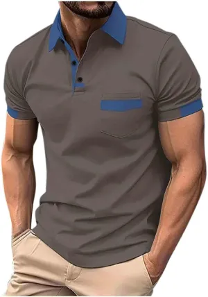 Men's Button Down Shirts Short Sleeve Casual Shirts Summer Beach Shirts Vacation Wedding Muscle Golf Shirts with Pocket