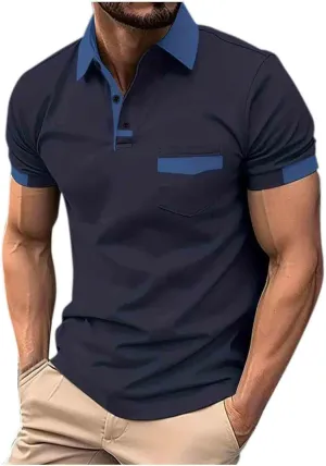 Men's Button Down Shirts Short Sleeve Casual Shirts Summer Beach Shirts Vacation Wedding Muscle Golf Shirts with Pocket