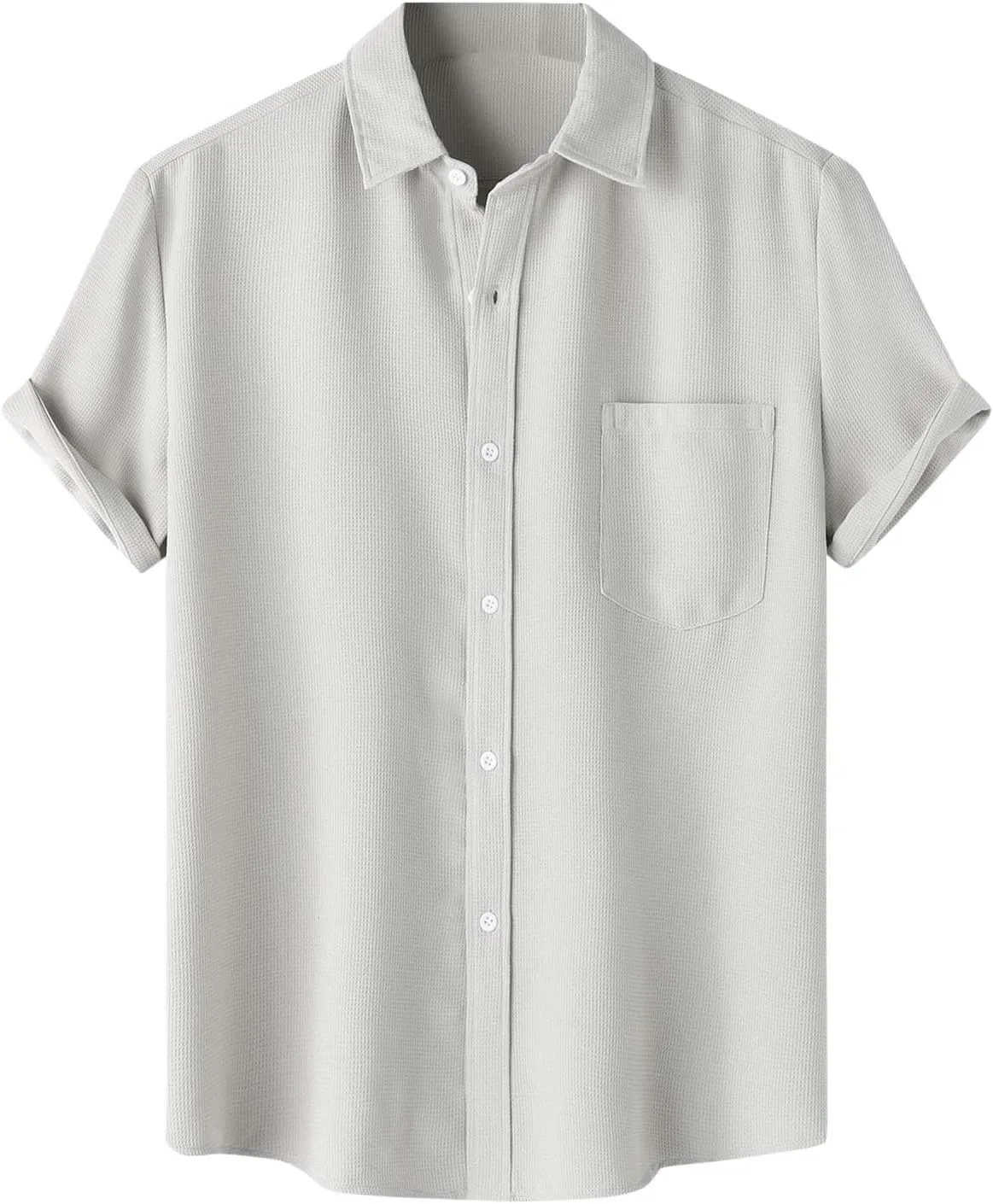 Men's Button Down Shirts Short Sleeve Casual Shirts Summer Beach Shirts Vacation Wedding Shirt