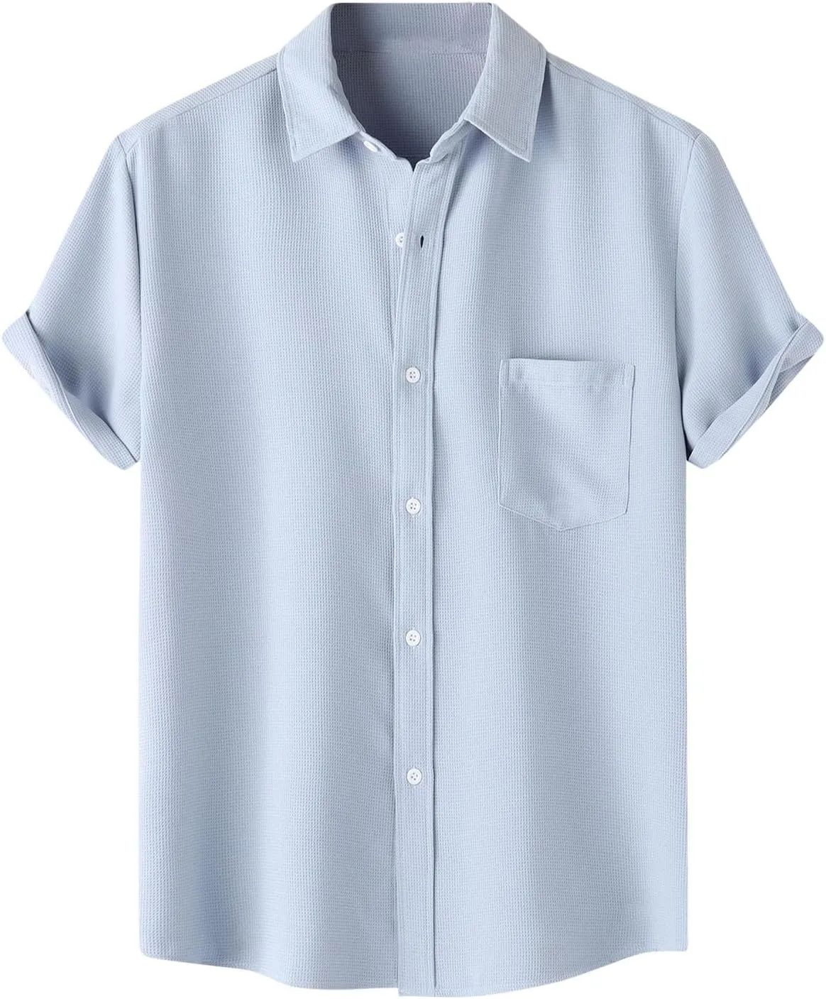 Men's Button Down Shirts Short Sleeve Casual Shirts Summer Beach Shirts Vacation Wedding Shirt