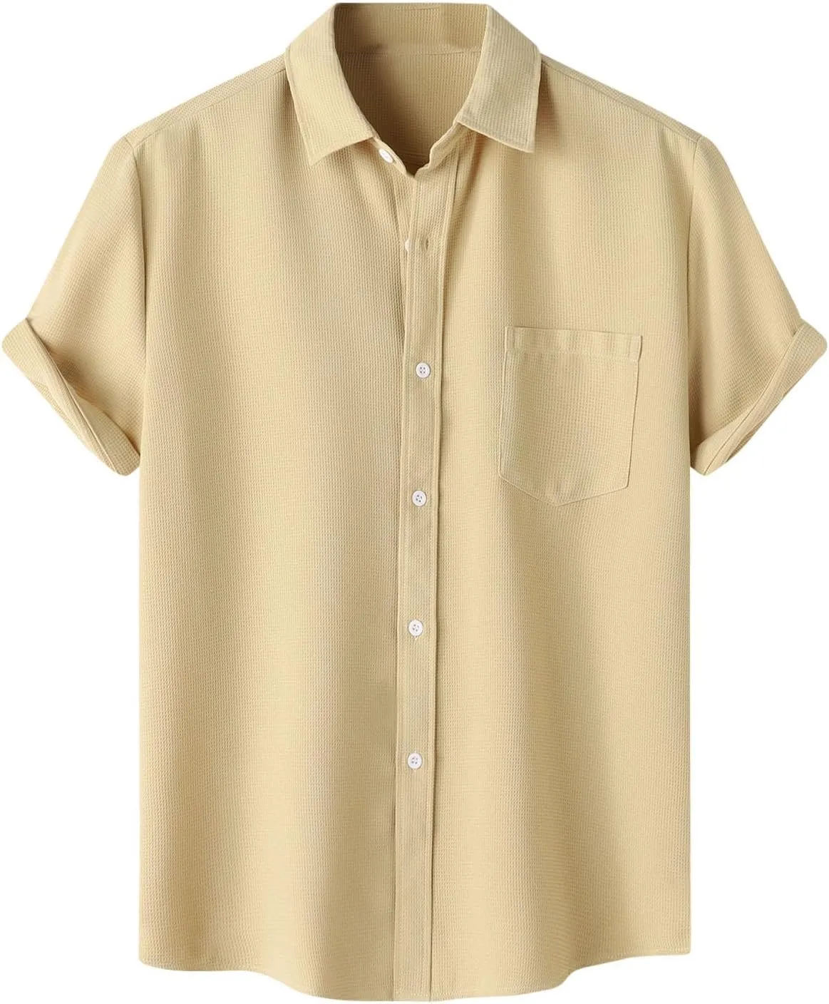 Men's Button Down Shirts Short Sleeve Casual Shirts Summer Beach Shirts Vacation Wedding Shirt