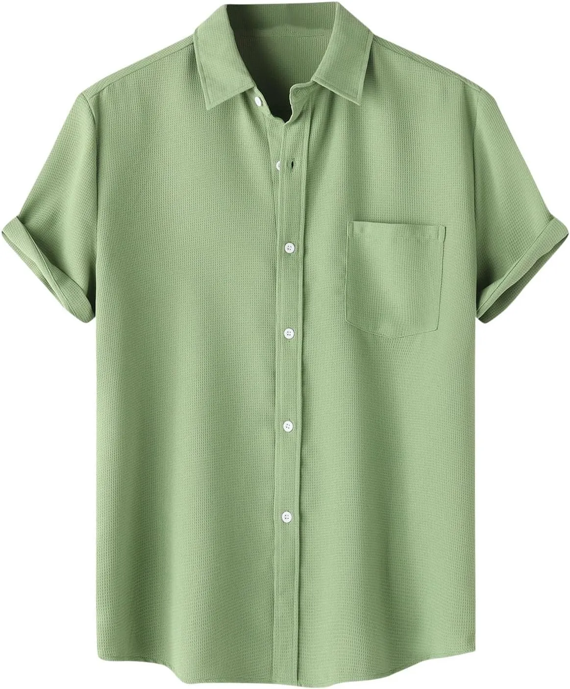 Men's Button Down Shirts Short Sleeve Casual Shirts Summer Beach Shirts Vacation Wedding Shirt