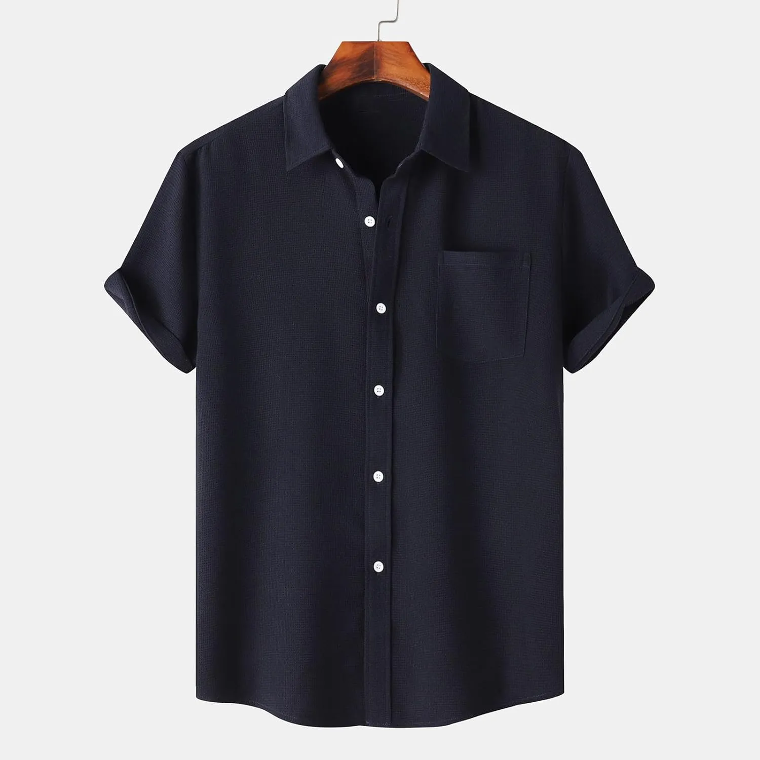 Men's Button Down Shirts Short Sleeve Casual Shirts Summer Beach Shirts Vacation Wedding Shirt