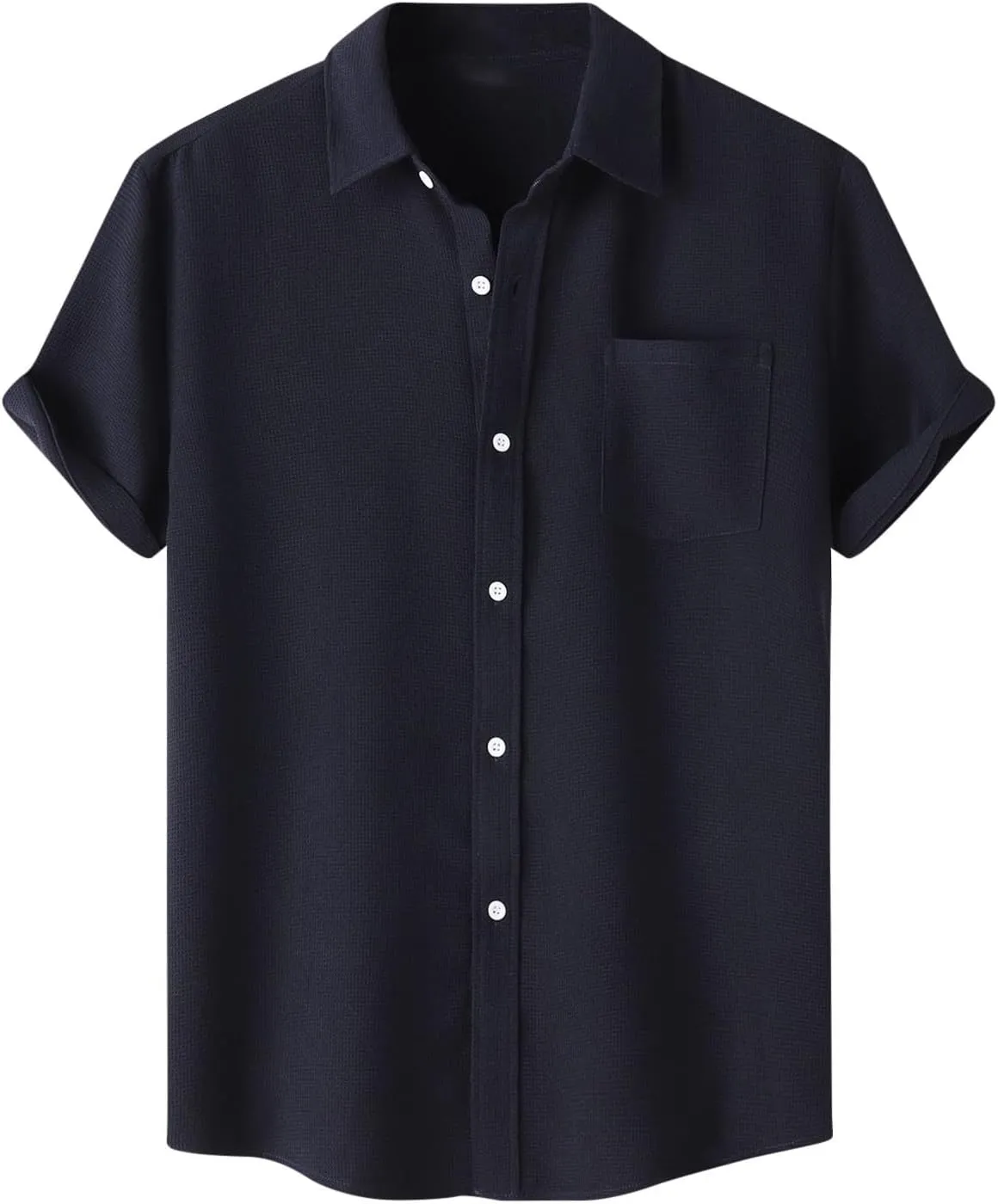 Men's Button Down Shirts Short Sleeve Casual Shirts Summer Beach Shirts Vacation Wedding Shirt