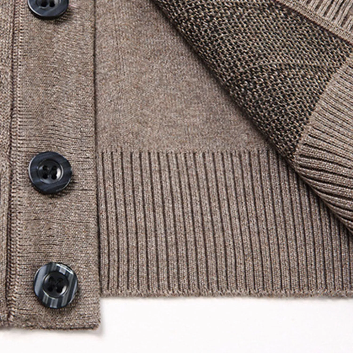 Men's Button Knitted Cardigan Vest Wool Blend V Neck Sweaters Lightweight Tank Top with Pockets