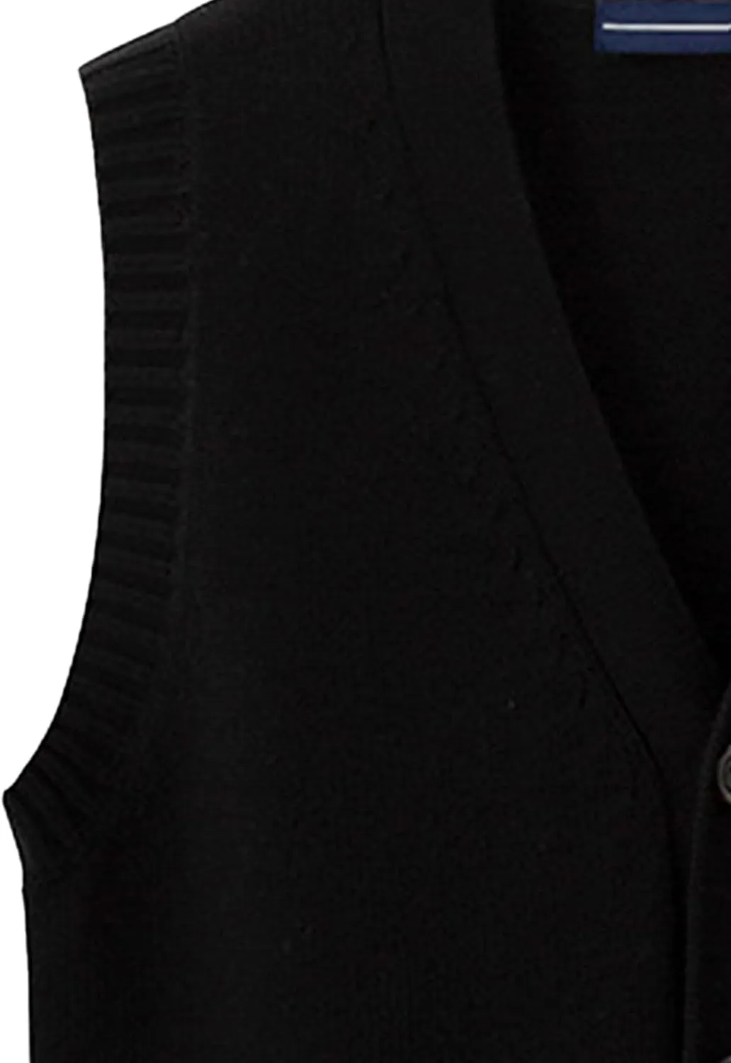 Men's Button Knitted Cardigan Vest Wool Blend V Neck Sweaters Lightweight Tank Top with Pockets