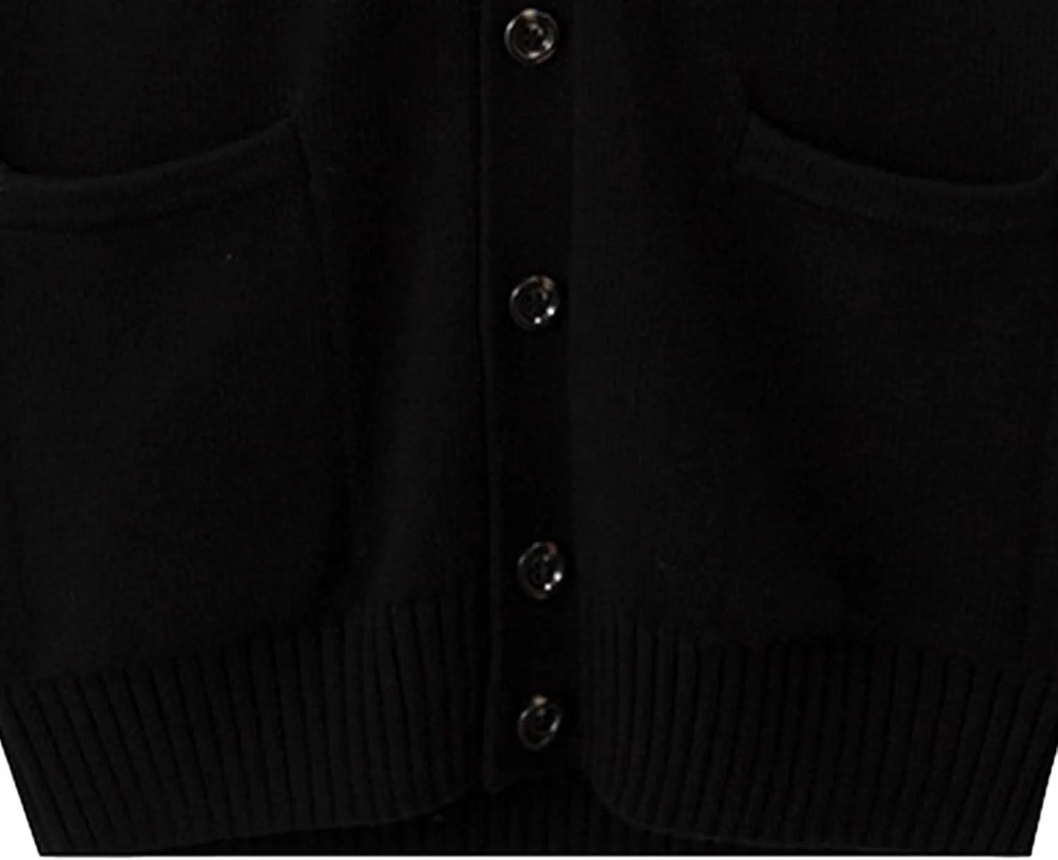 Men's Button Knitted Cardigan Vest Wool Blend V Neck Sweaters Lightweight Tank Top with Pockets