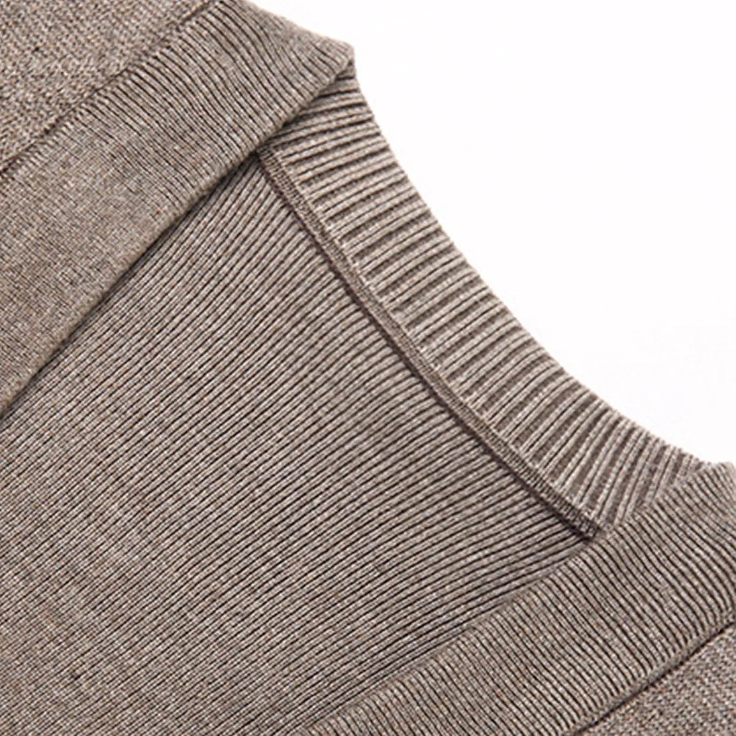Men's Button Knitted Cardigan Vest Wool Blend V Neck Sweaters Lightweight Tank Top with Pockets