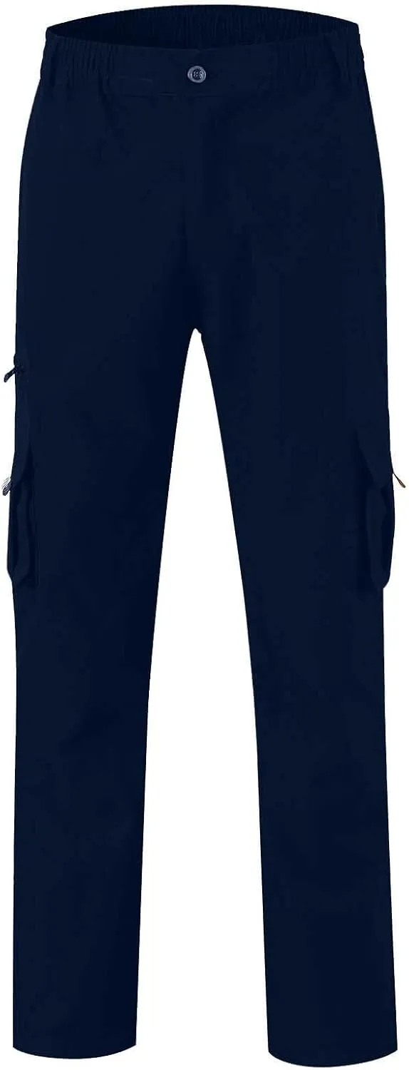 Mens Cargo Pants Multi Pockets Relaxed Fit Stretch Outdoor Work Pants Casual Lightweight Hiking Jogger Sweatpants
