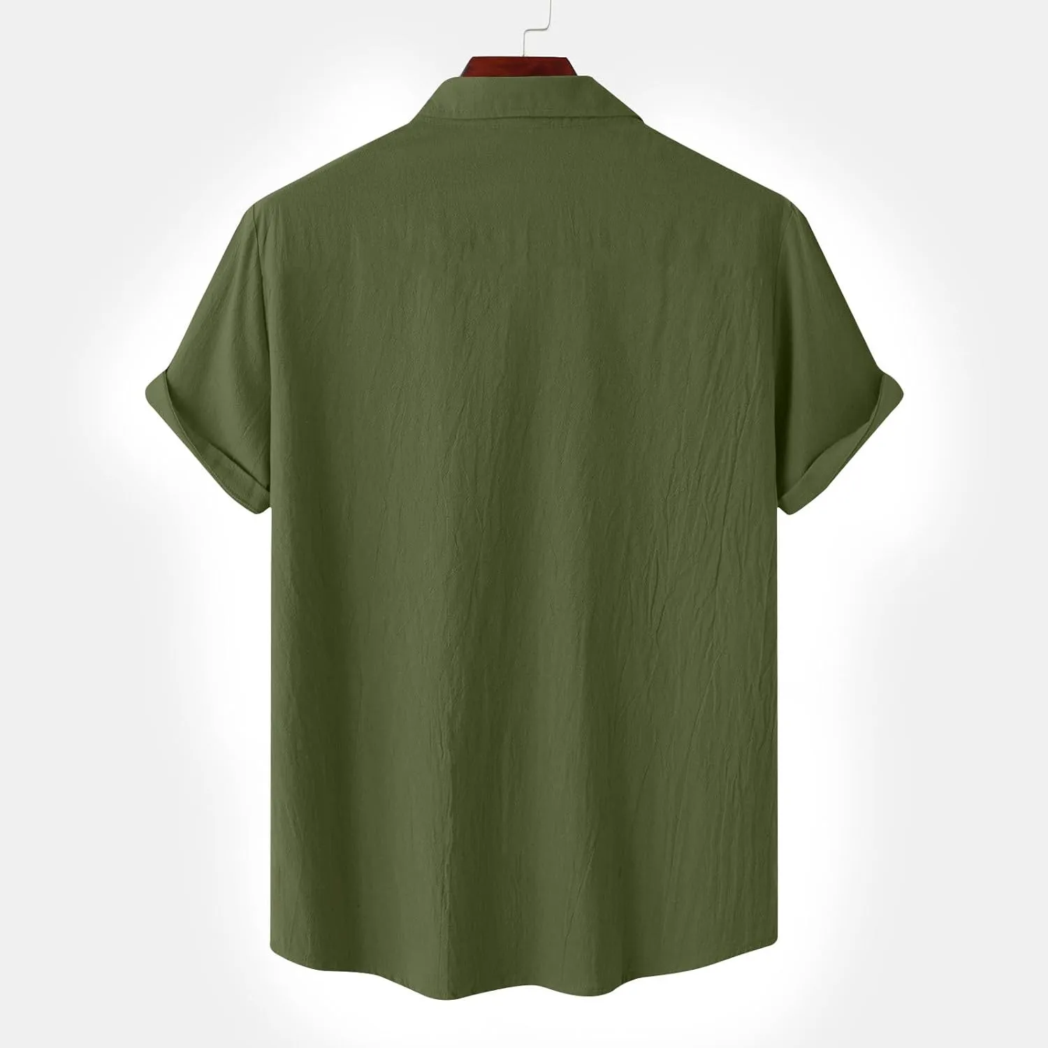 Mens Cargo Shirts Short Sleeve Cotton Linen Tactical T Shirts Multic Pockets Big & Tall Men Summer Hiking Tshirts