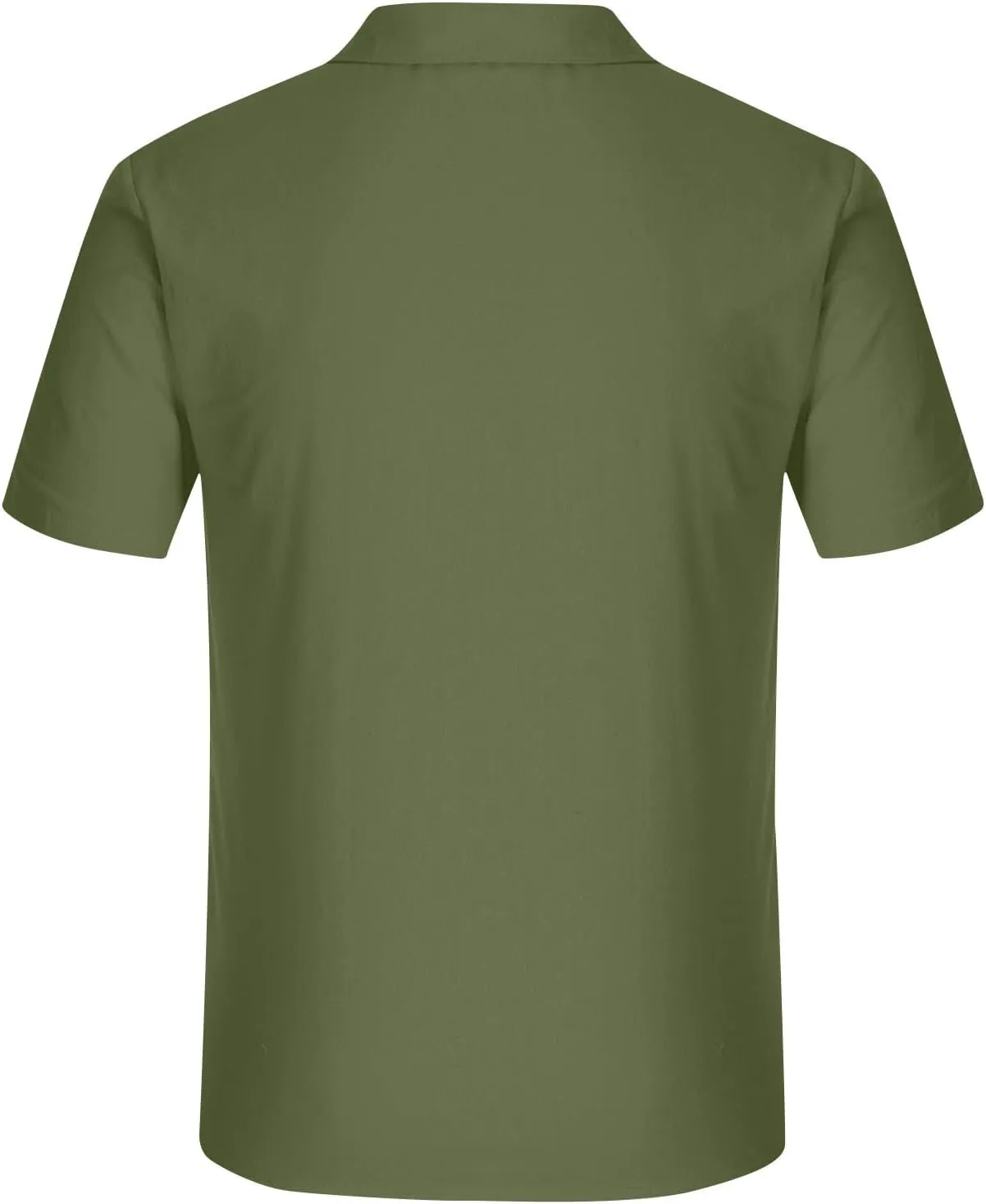 Mens Cargo Shirts Short Sleeve Cotton Linen Tactical T Shirts Multic Pockets Big & Tall Men Summer Hiking Tshirts