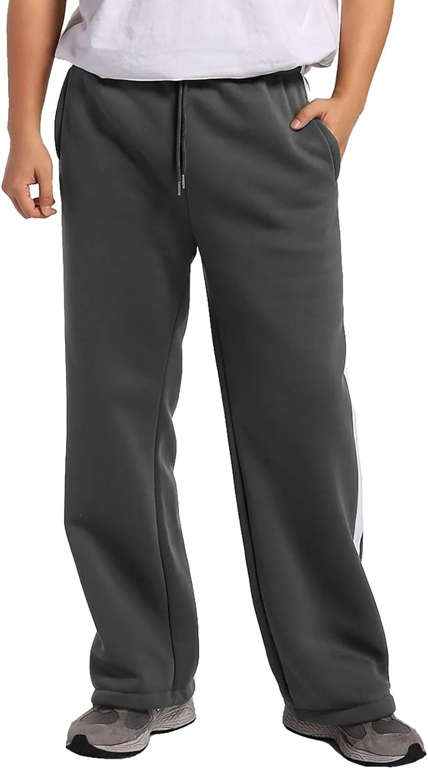 Men's Casual Cargo Pants Relaxed Fit Outdoor Hiking Workout Sweatpants, Stretch Drawstring Elastic Waist Jogger Pants
