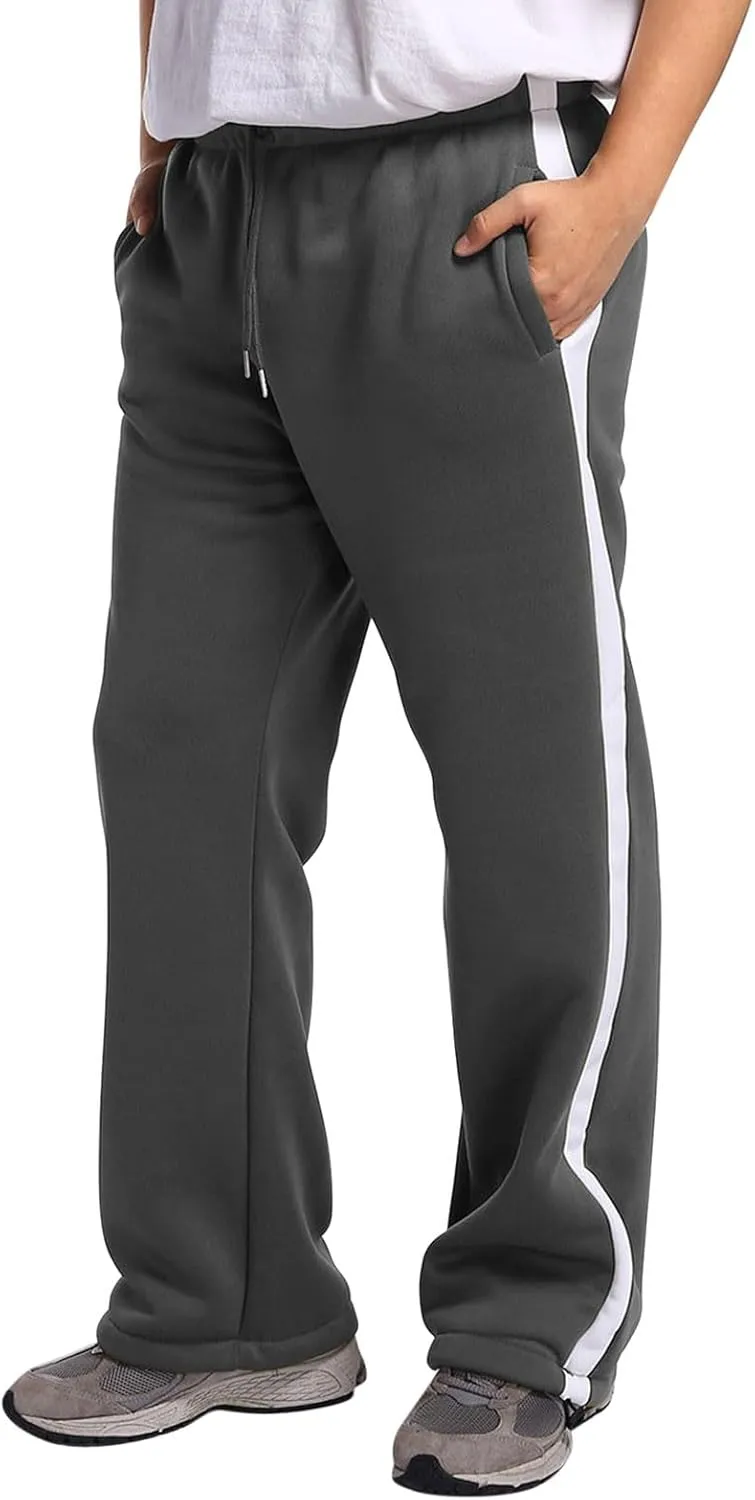 Men's Casual Cargo Pants Relaxed Fit Outdoor Hiking Workout Sweatpants, Stretch Drawstring Elastic Waist Jogger Pants