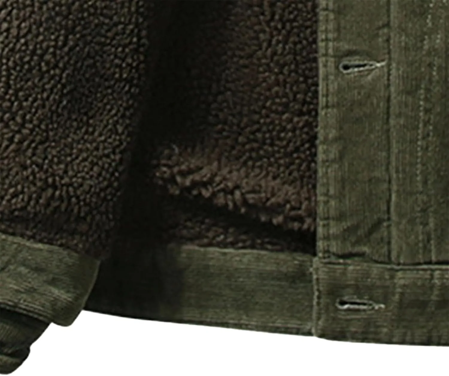 Men's Corduroy Jacket Casual Sherpa Lined Jackets Long Sleeve Thicken Coats Winter Warm Trucker Outwear with Pocket