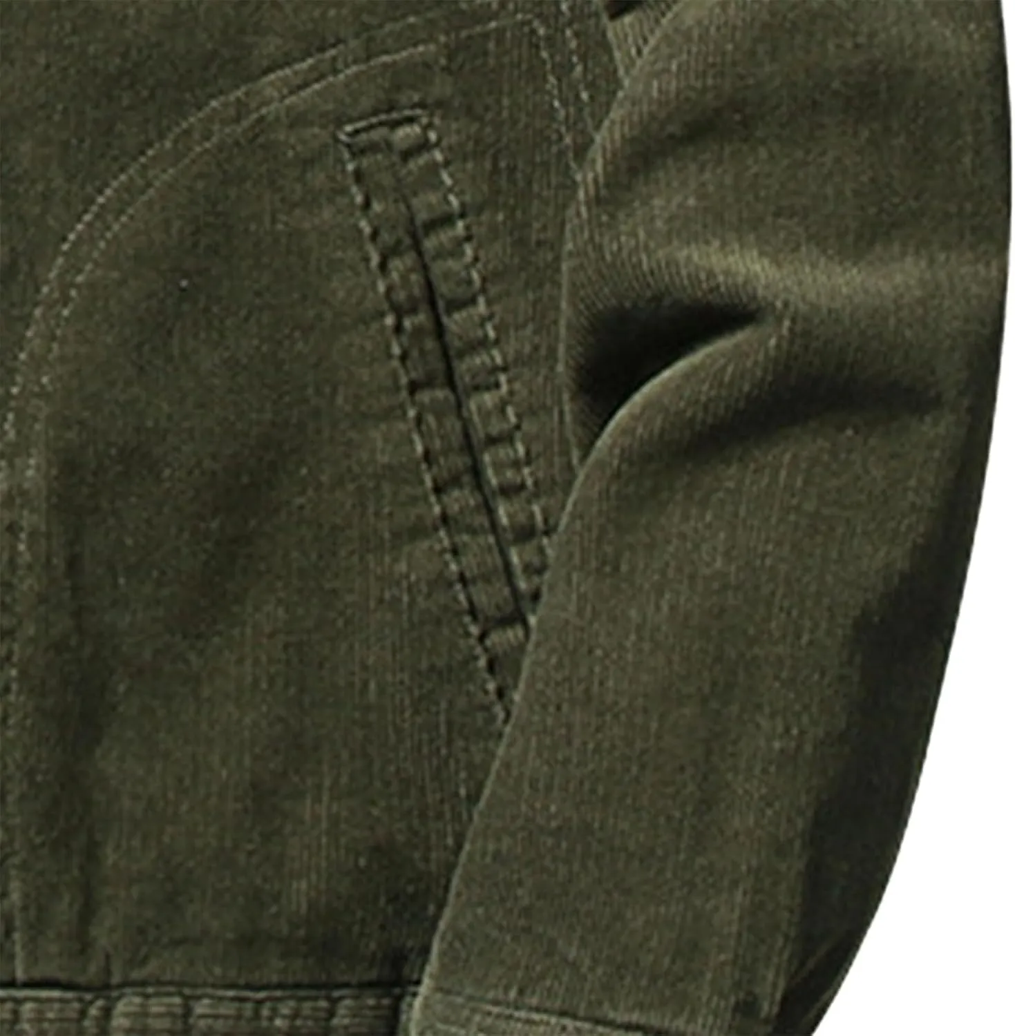 Men's Corduroy Jacket Casual Sherpa Lined Jackets Long Sleeve Thicken Coats Winter Warm Trucker Outwear with Pocket
