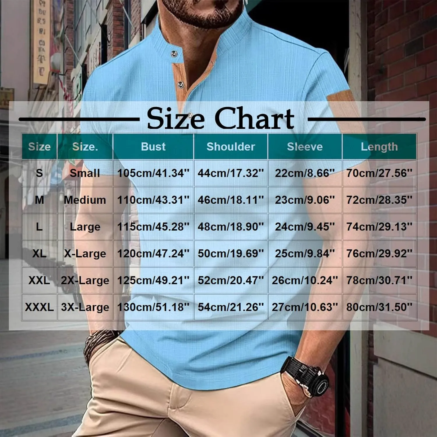 Men's Cotton Linen Henley Shirts Casual Lightweight Short Sleeve Button Down Stand Collar T-Shirt Summer Beach Tops