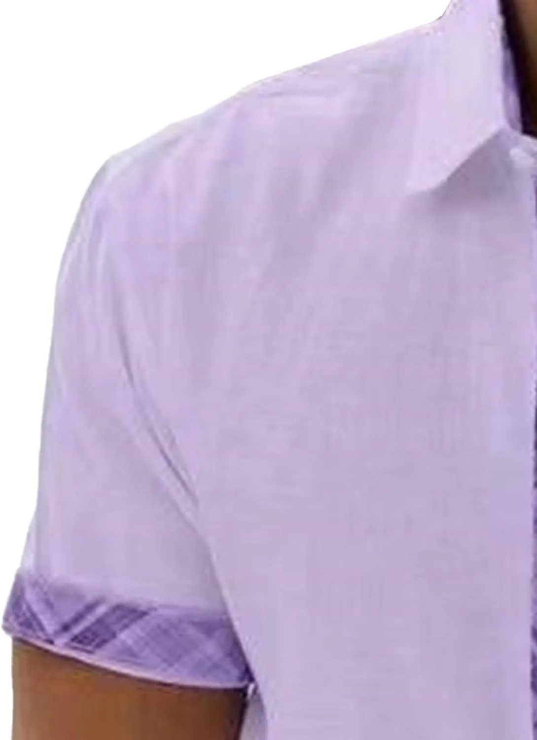 Men's Cotton Linen Shirts Casual Stylish Short Sleeve Button Down Shirt Lightweight Fashion Summer Shirts