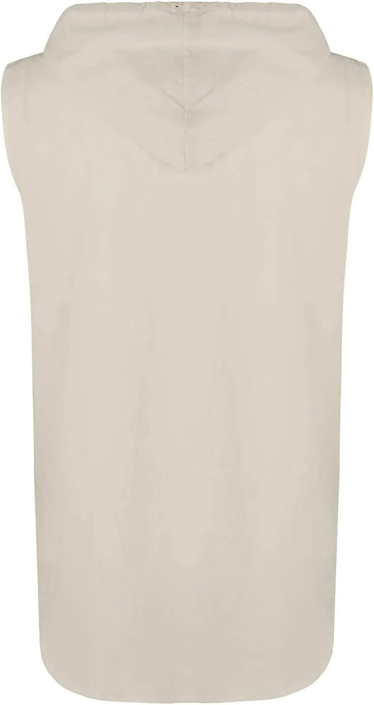 Men's Cotton Linen Workout Tank Tops Button Down Lapel Sleeveless Gym Muscle T Shirts Casual Breathable Summer Tanks