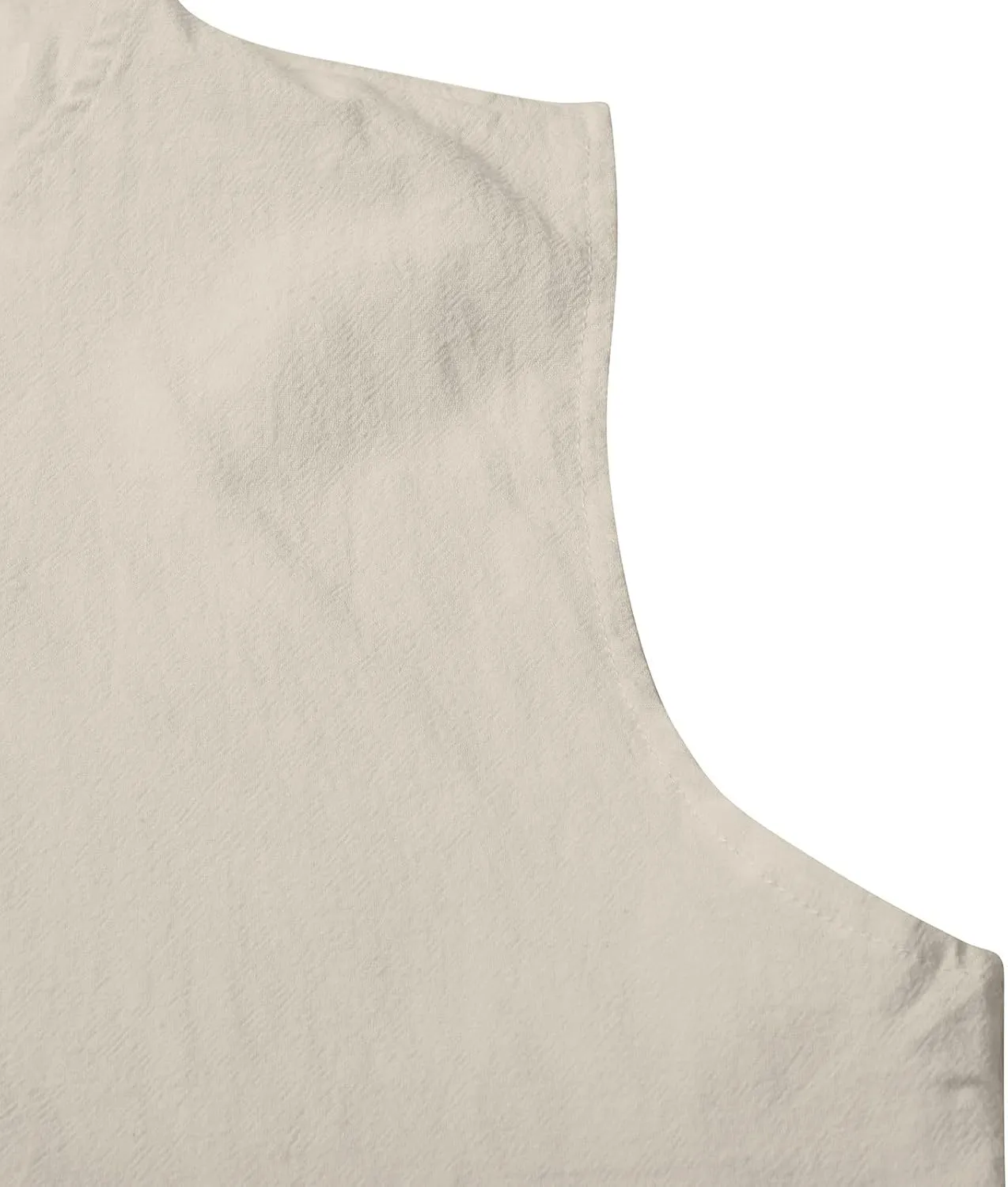 Men's Cotton Linen Workout Tank Tops Button Down Lapel Sleeveless Gym Muscle T Shirts Casual Breathable Summer Tanks
