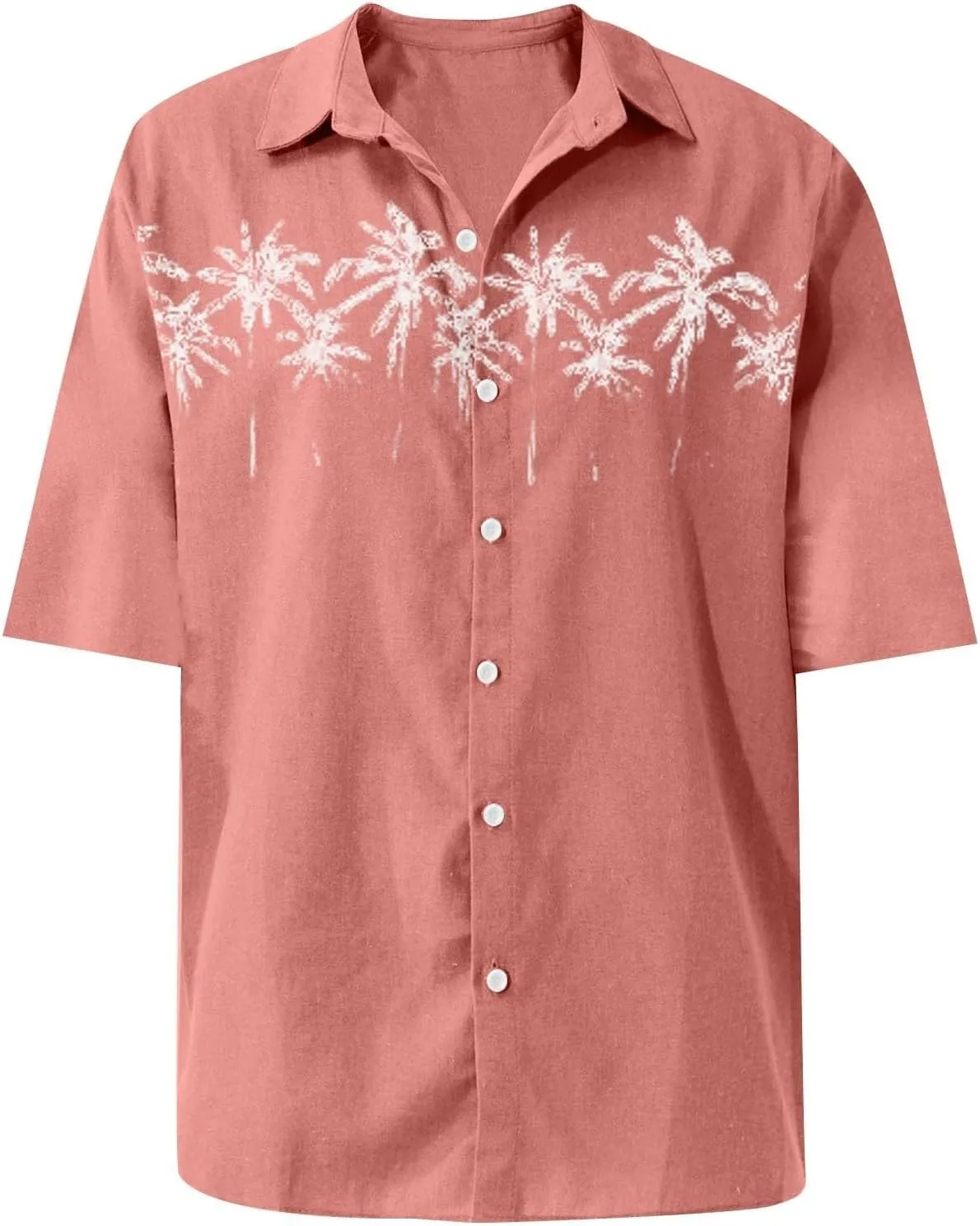 Men's Cuban Guayabera Shirts Button up Cardigan Casual Male Big and Tall Short Sleeve Shirts Lightweight Travel