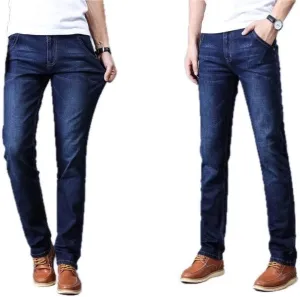 Men's Denim Pants Straight Leg and Stretch Fit Jeans Classic Casual Trousers for Men Everyday Wear Denim Straight