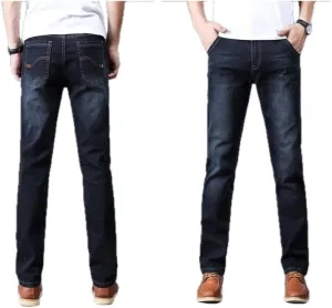 Men's Denim Pants Straight Leg and Stretch Fit Jeans Classic Casual Trousers for Men Everyday Wear Denim Straight