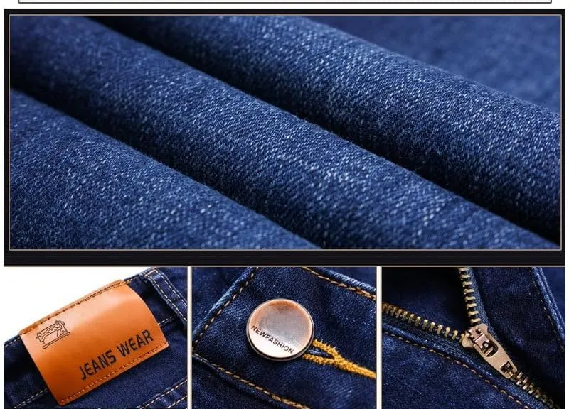 Men's Denim Pants Straight Leg and Stretch Fit Jeans Classic Casual Trousers for Men Everyday Wear Denim Straight